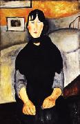 Amedeo Modigliani Young Woman of the People oil painting reproduction